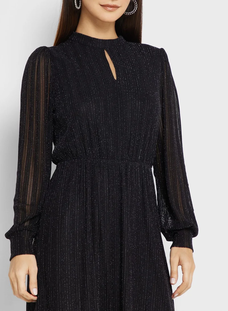 Jacqueline de Yong Key Hole Shimmer Dress