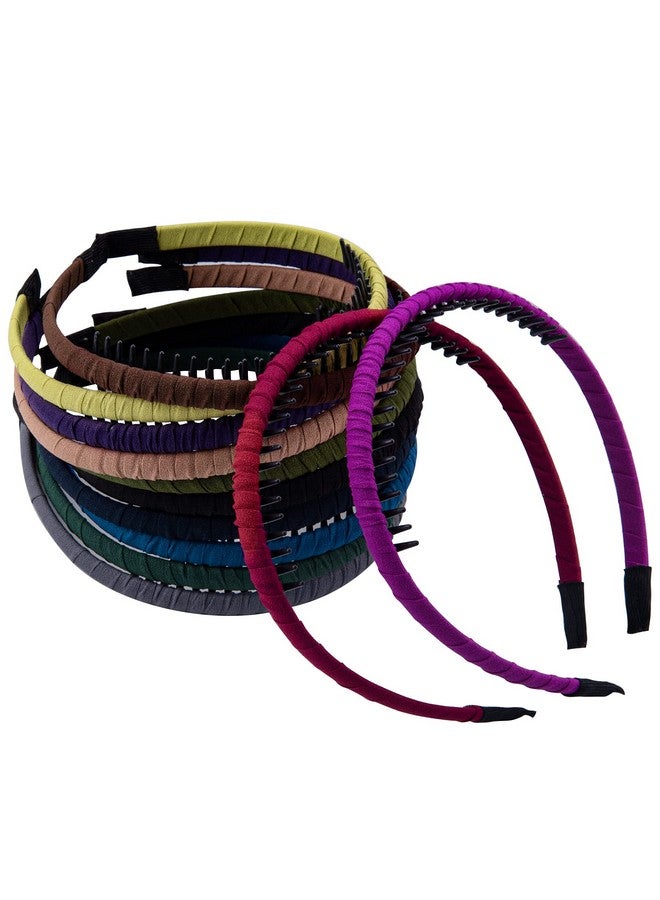 Duufin 12 Pieces Teeth Comb Headband Nonslip Hair Headbands Colorful Teeth Headbands For Girls Women 12 Colors - Image 3