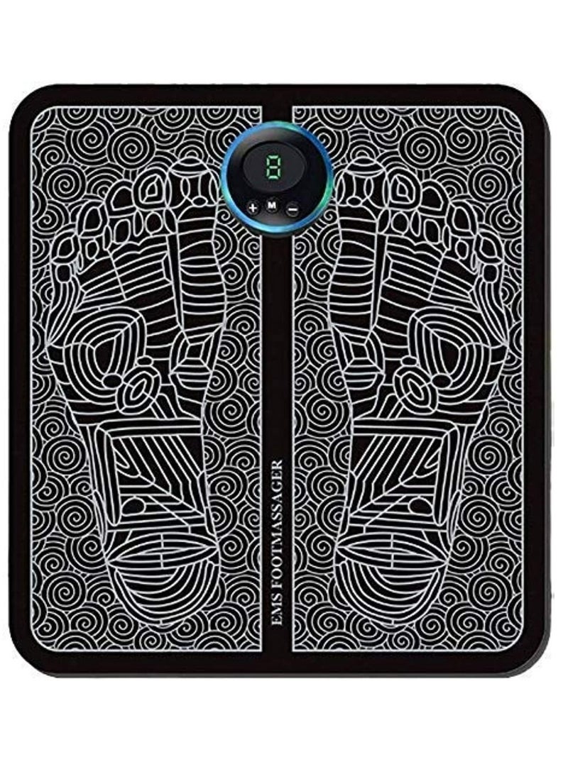 ELTRAZONE مدلك القدم، شو توب EMS قابلة للشحن عبر USB قابلة للطي حصيرة تدليك كهربائية، منبه العضلات الإلكترونية لتدليك القدمين تعزيز الدورة الدموية تخفيف آلام العضلات - Image 1