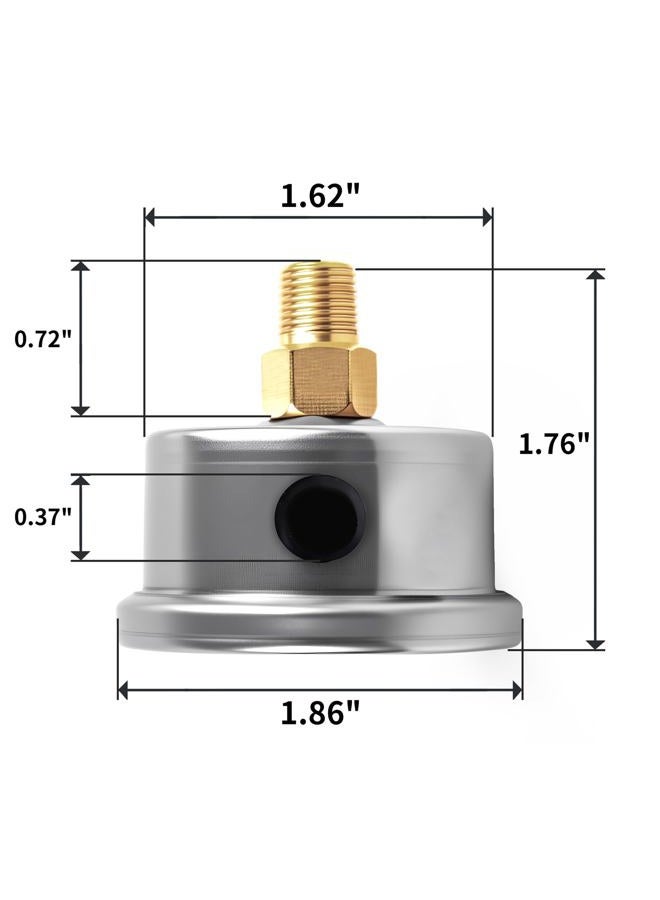 CNRAQR Universal 0-100psi Fuel Pressure Gauge 1/8" NPT Oil Press Gauge with 6AN Male Flare to -6 Female Swivel Fuel Pressure Take Off Fitting Adapter - Image 4