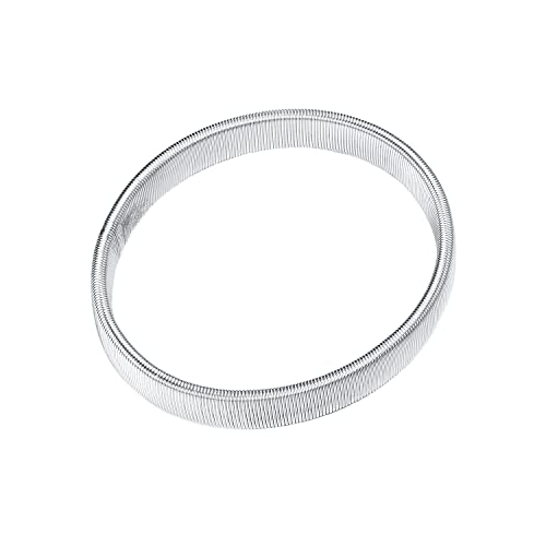 UJOY base Sleeve Holders Elastic Anti-Slip Shirt Garters Stretch Metal Armbands 1 Pairs (Silver) - Image 2