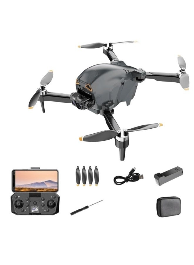 بورودو طائرة بدون طيار Aerovision FPV كاميرا مزدوجة وتنظيم كهربائي / تجنب العوائق تلقائيًا / محرك بدون فرشاة / وقت طيران 15 دقيقة / مدى ارتفاع 80 مترًا - أسود / فضي - Image 1