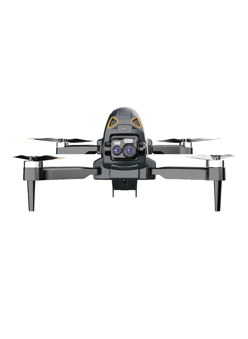 porodo - Aerovision Camera Drone with Dual Camera & Electric Regulation / Auto Obstacle Avoidance / Brushless Motor / 15 Min Flight Time / 80M Height Range - Black / Silver - Image 1