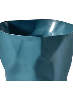 ماركة غير محددة Wastebasket Trash Can Minimalist Dustbin Decorative Garbage Can Waste Bin for Dorm Toilet Living Room Kitchen Indoor, Dark Blue  - Image 5