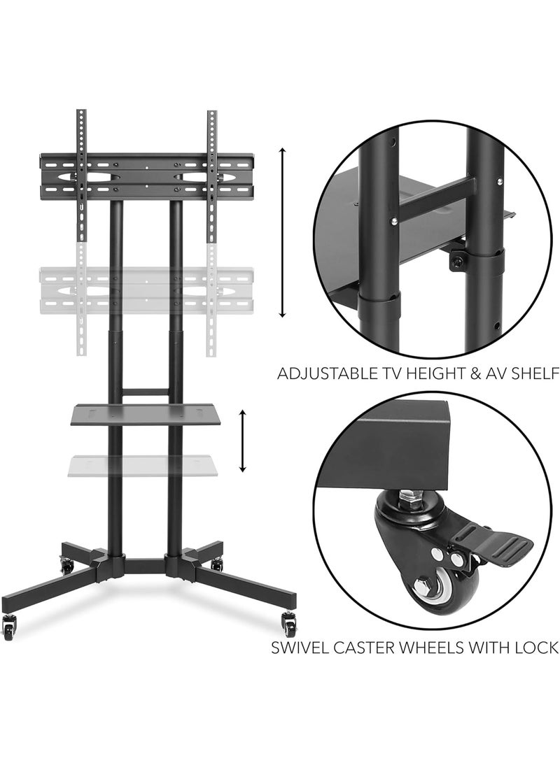 ستاند تلفزيون متحرك بعجلات – يناسب شاشات من 32 إلى 65 بوصة - Image 3