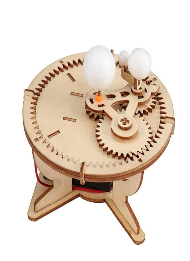 Solar System Model Kit Rotating Orbital Solar System Earth and Moon Around The Sun Stem Toy Assembling DIY Model Scientific Kit for Eclipse Lunar Eclipse  - Image 1