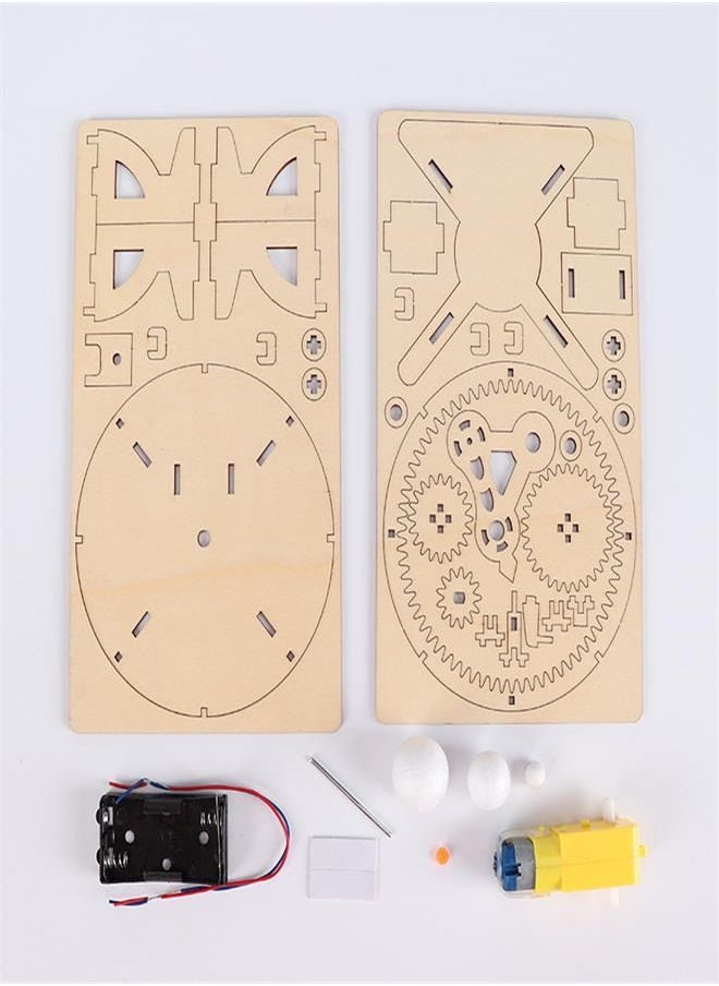 Solar System Model Kit Rotating Orbital Solar System Earth and Moon Around The Sun Stem Toy Assembling DIY Model Scientific Kit for Eclipse Lunar Eclipse  - Image 5