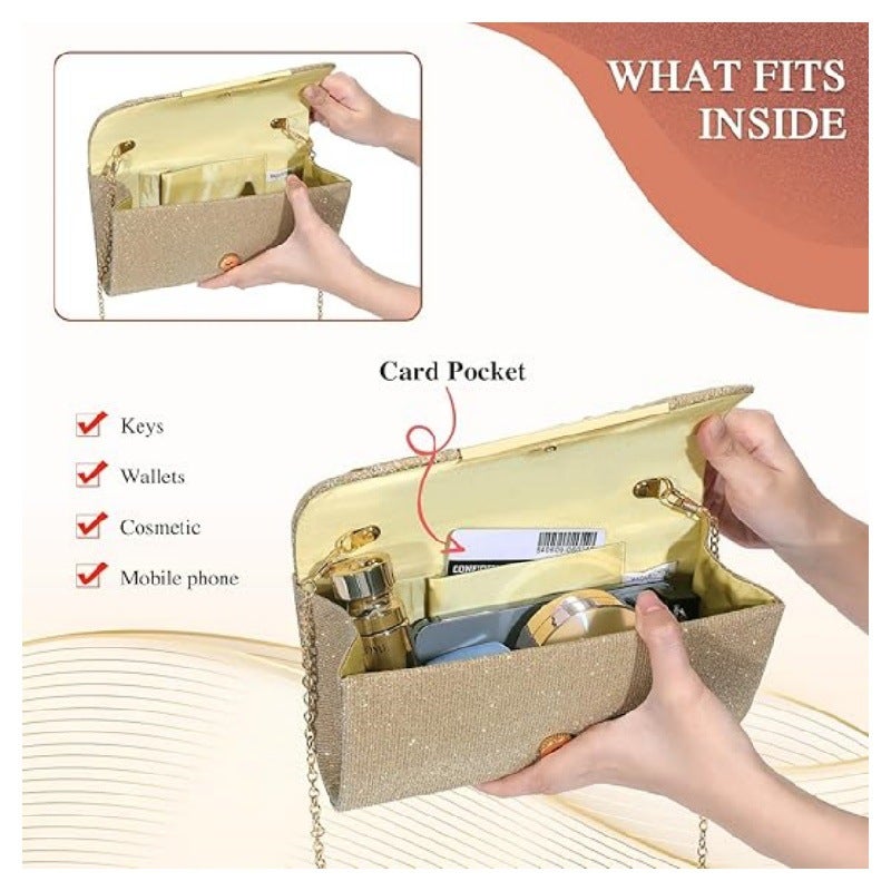 Versatile Classic High-End Pleated Bag Women'S Evening Bag Single Shoulder Cross-Body Evening Bag Clutch Bag - Image 3