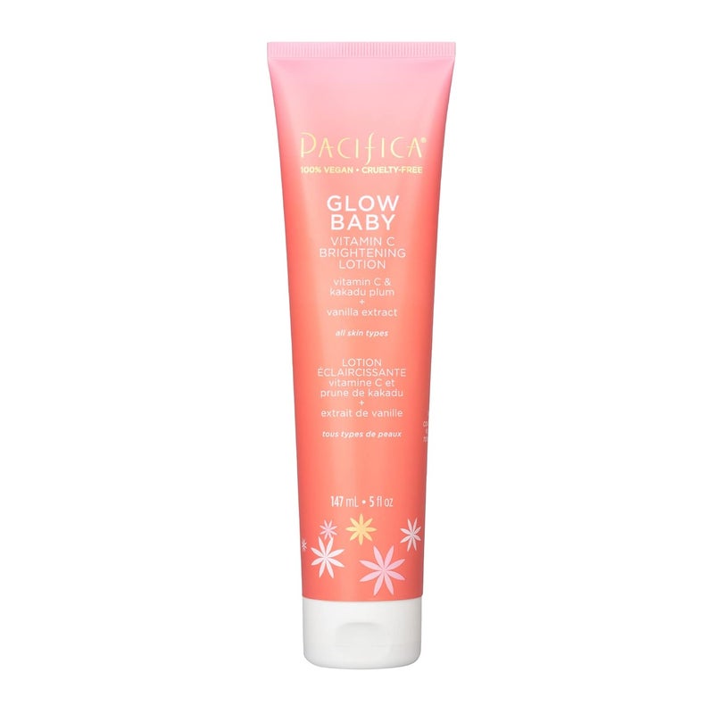 Pacifica Body Lotion Glow Baby Vitamin C Moisturizer  for Skin Brightening  wSuperfood Plant Extracts  Vitamin C  E Care Clean Beauty Vegan  CrueltyFree Dermatologist Tested