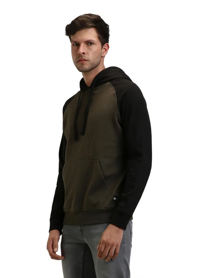 Dennis Lingo Color Block Hoodie with Front Pocket by Styli