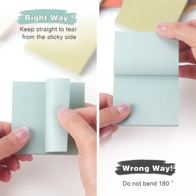 OSBOO Sticky Notes 3x3 Inch, 12 Pack, 12 Assorted Vintage Color Self-Stick Notes Pads, 50 Sheets/Pad, Perfect for Office, School, and Home Organization - Image 4