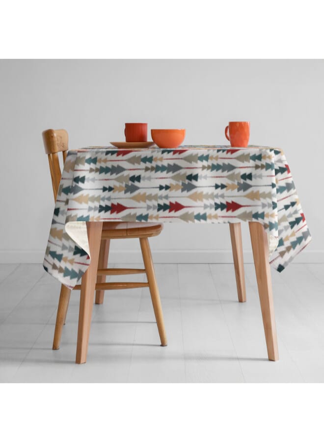  انتكس بيت الستائر مفرش طاولة مربع أنيق صوفيا من إنتكس هوم - قماش مخملي فاخر من الكتان، مقاس 130×130 سم - Image 2