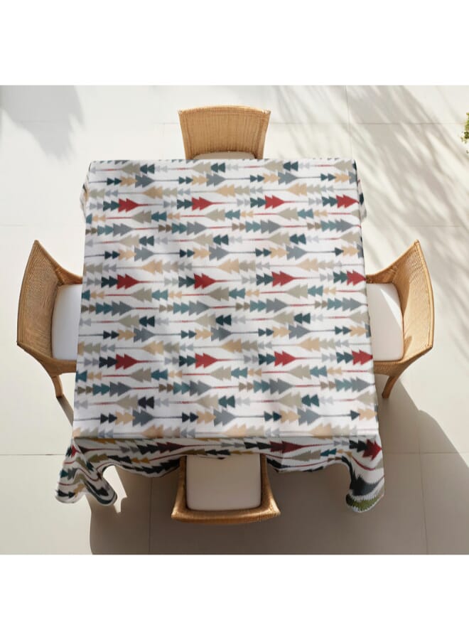  انتكس بيت الستائر مفرش طاولة مربع أنيق صوفيا من إنتكس هوم - قماش مخملي فاخر من الكتان، مقاس 130×130 سم - Image 1