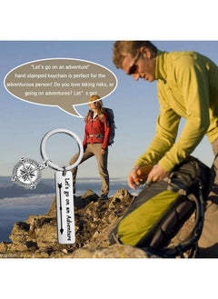 Oubaka Oubaka Let's Go On an Adventure Camper Keychain Traveling Jewelry Keychain Gift Travel Keychain Adventure Keychain Gift for Men Women Teenager(2 Pack)  - Image 3