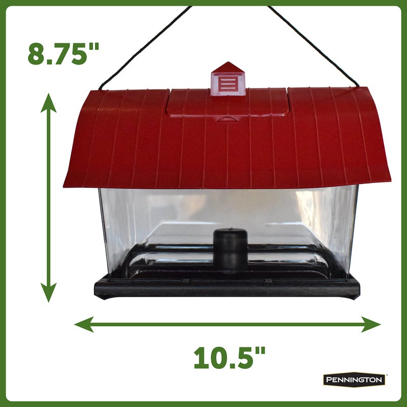 Pennington Country Barn Hopper Bird Feeder, 4.5-Pound Capacity Bird Feeders - Image 2