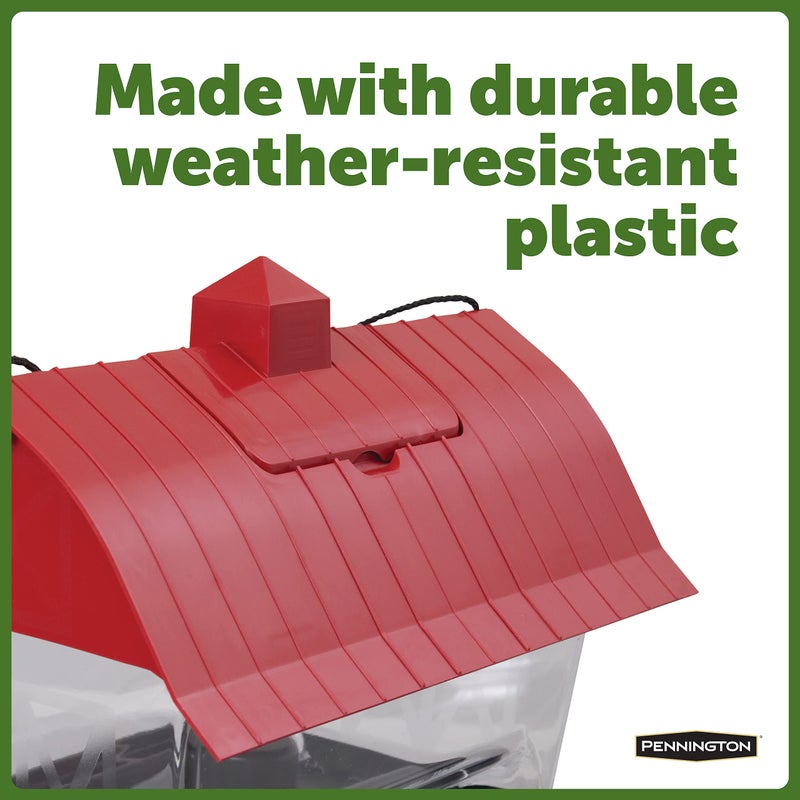 Pennington Country Barn Hopper Bird Feeder, 4.5-Pound Capacity Bird Feeders - Image 4