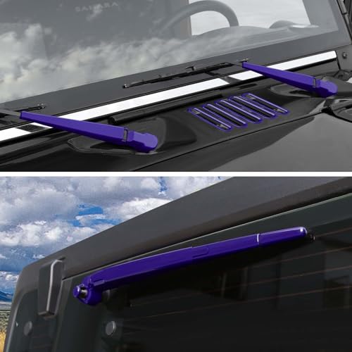 JeCar 10pcs Purple Hood Vent Covers Windshield Wiper Covers Trim Kit for 20072018 Jeep Wrangler JK Exterior Accessories - Image 1