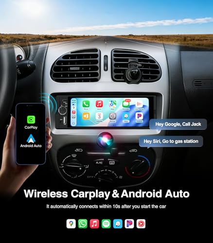 AINAVI 6.36 Inch Single Din Touchscreen Car Stereo Carplay Android Auto SWC/FM/Bluetooth - Image 2