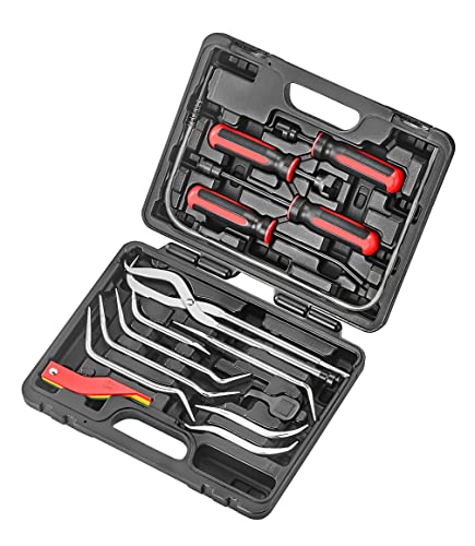 Kauplus Brake Service Kit, 14-Piece Professional Drum Brake Tool Set w/Brake Lining Gauge… - Image 1