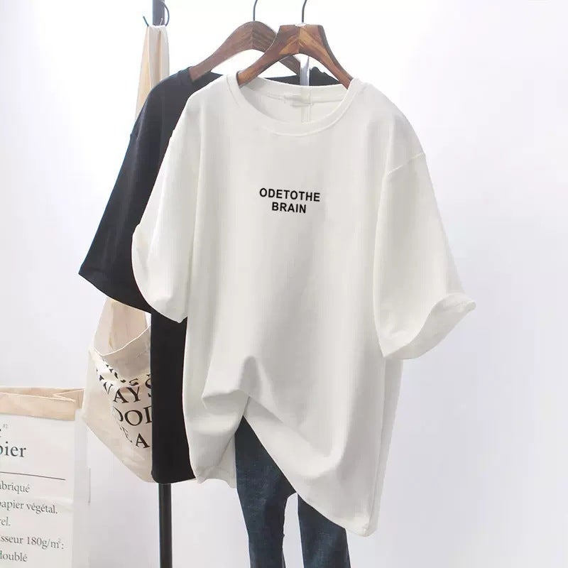 White T-shirt Women's Mid-length Korean Style Loose plus size Lazy Style 2023 Summer New Short-sleeved Bottoming Top Ins - Image 5