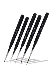 Like-It Like it Detailing Paint Brushes Set 5pcs Professional Miniature Liner Brushes for Fine Detailing Painting for Acrylic Oil Watercolor Gouache  - Image 5