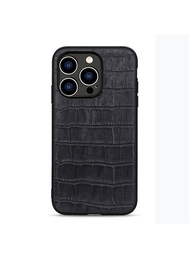 اس-توب جراب لهاتف iPhone 14 Pro مصنوع من جلد التمساح الأصلي - Image 1