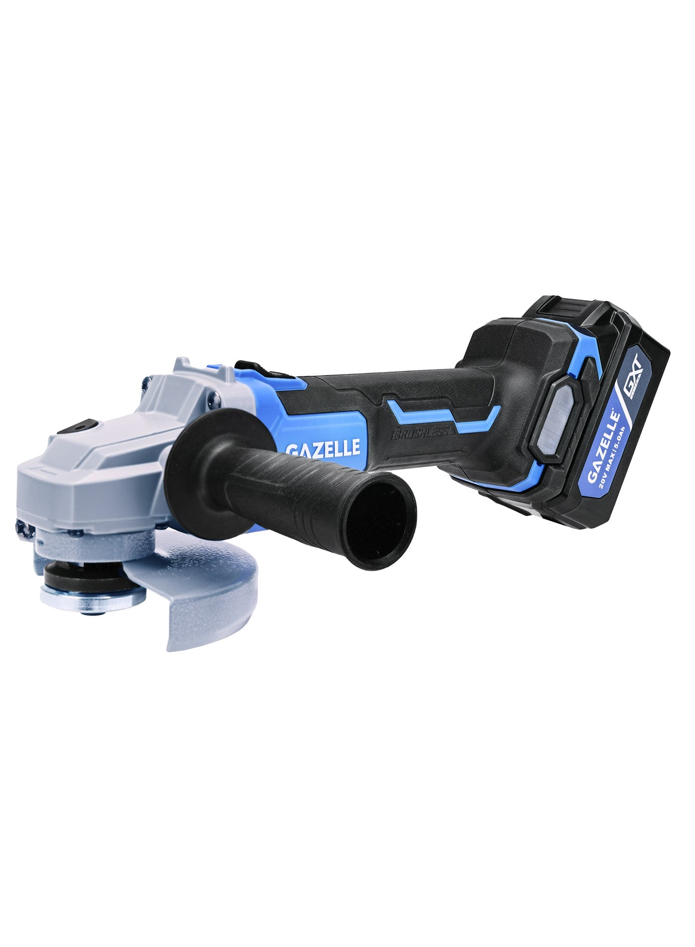Gazelle GC2038 20V 5 In. Cordless Angle Grinder (125mm), Brushless Motor, with 2 x 5.0Ah Li-Ion Batteries 1 year warranty
