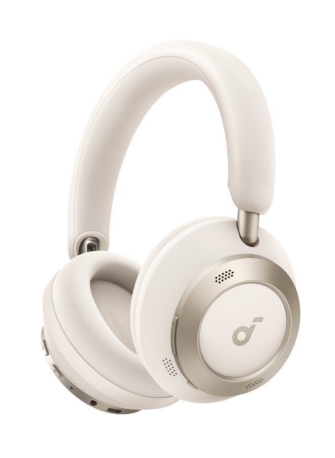 Soundcore Space One Pro by Anker, Adaptive Active Noise Cancelling Headphones, Super Foldable Design, 60H Lossless Audio, Ultra-Fast Charging, Hi-Res Wireless Audio with LDAC, Comfortable Fit White - Image 1