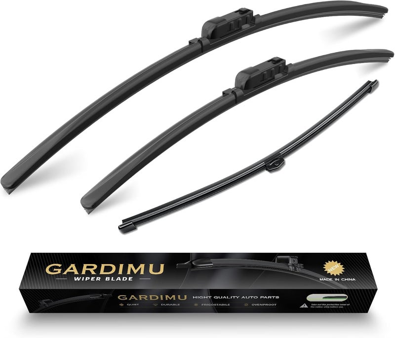 GARDIMU Replacement Windshield Wiper Blades for Audi Q5 (2018-2023) - Front and Rear All-Weather - Image 1