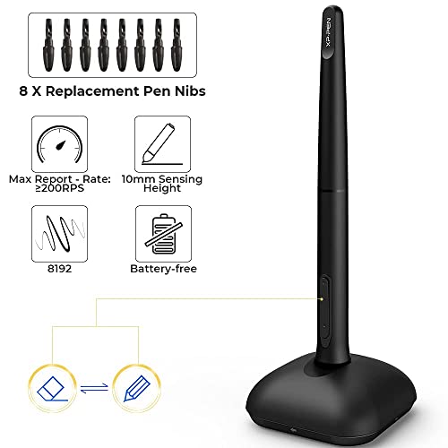 XP-Pen Deco01 V3 Digital Graphics Drawing Pen Tablet (10" x 6.25", 16384 Levels of Pressure Sensitivity, Battery-Free Passive Stylus, Pink) - Image 2