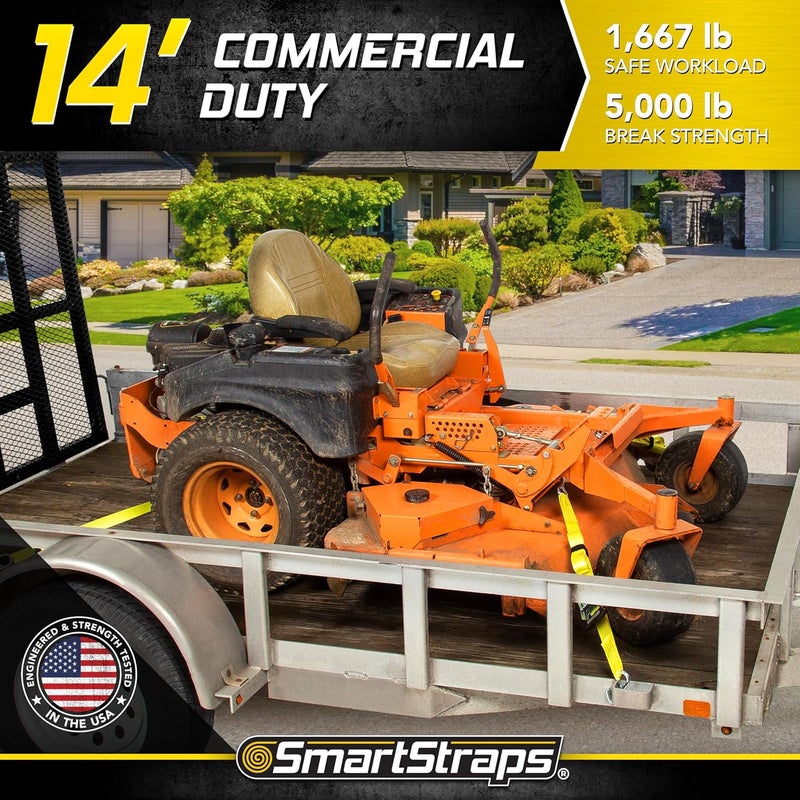 SmartStraps 351 Ratchet Straps - 14ft Yellow - Image 2
