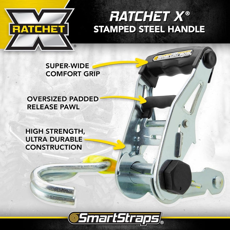 SmartStraps 351 Ratchet Straps - 14ft Yellow - Image 3