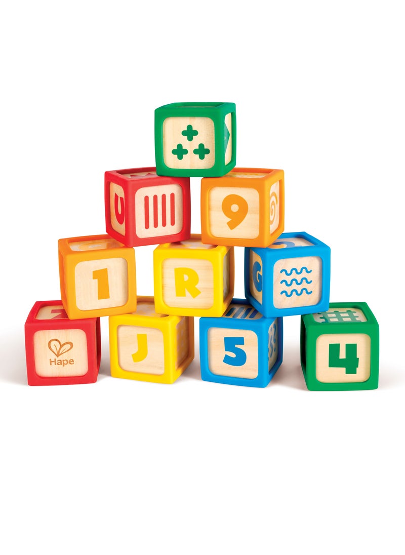 Hape Hape Grip-n-Stack Silicone & Wood Blocks  - Image 1
