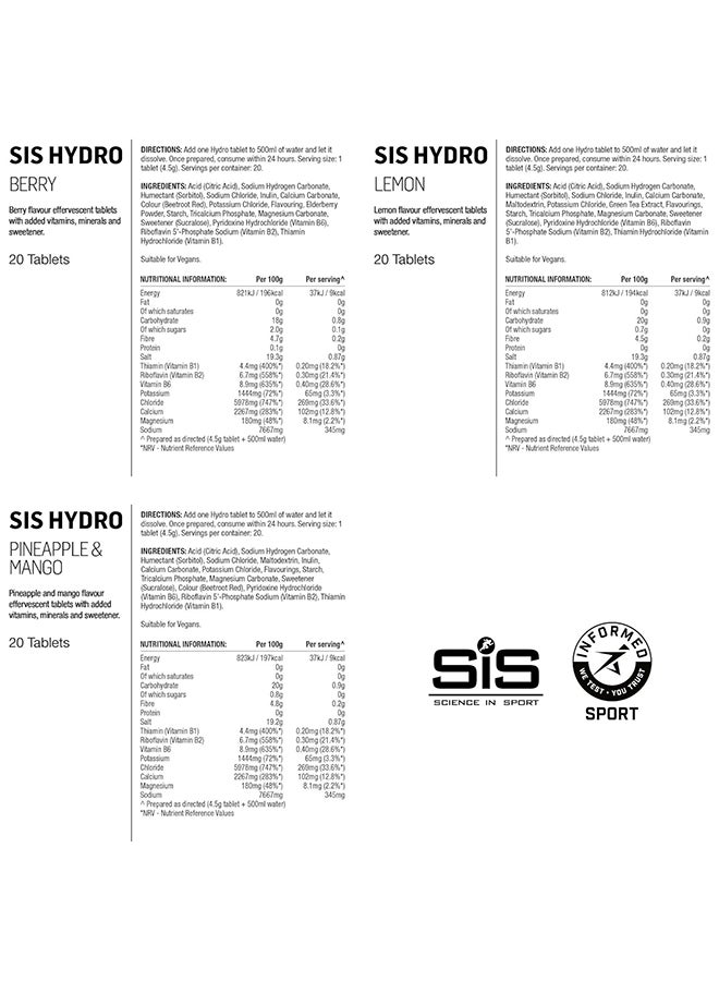 SIS EFFTB HYDRO VARIETY 20X4.5G 1X3