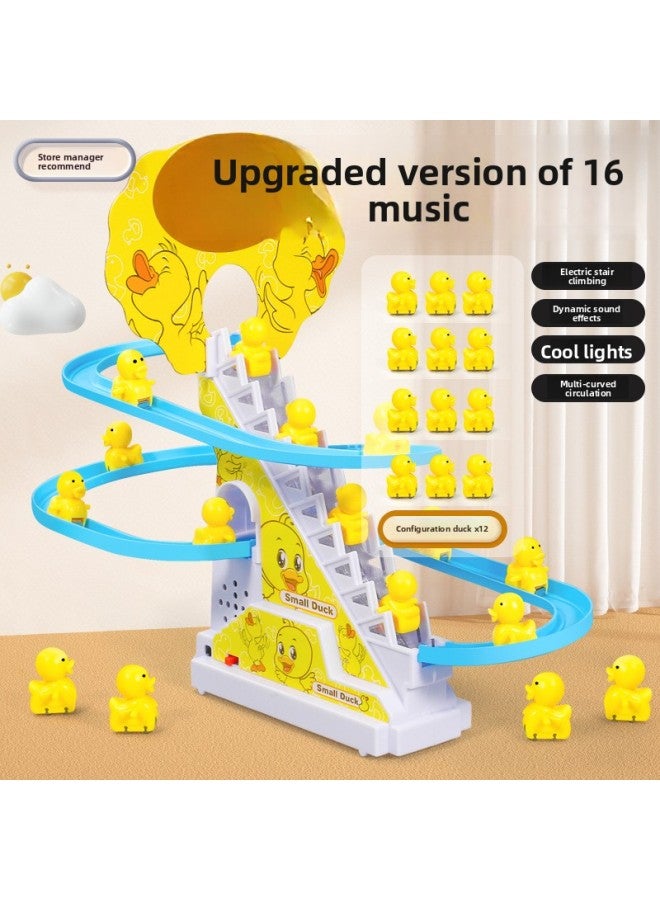 Baby Toy Educational Children's Slide Girl's Stair Electric Yellow Duck One-year-old Baby Boy Climbing Track 