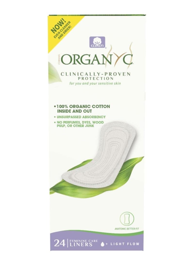 Organyc Clinically Proven Protection Organic Cotton Panty Liner, Flat, 24 Pieces - Pack of 1 - Image 2