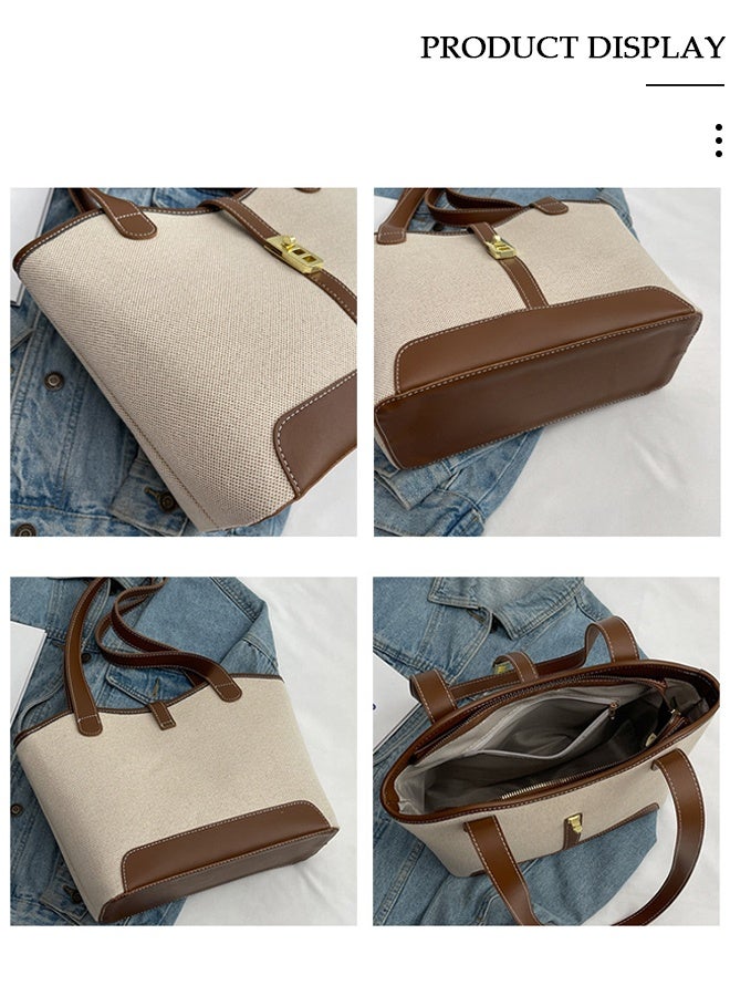 DUNISO Shoulder Tote Bag for Women Faux Leather Handbag Stylish Office Shoulder Work Bag Large Capacity Shoulder Bag Fashionable Travel Messenger Shoulder Bag for Ladies Girls College Students - Image 4