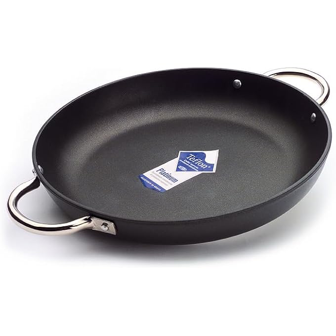 BS Op98Ri32Tp0 Risoli Professional Nonstick Paella Casserole Pan  32Cm 28L DieCast Aluminum With HeatInsulating Handles Oven Safe  Made In Italy - Image 1
