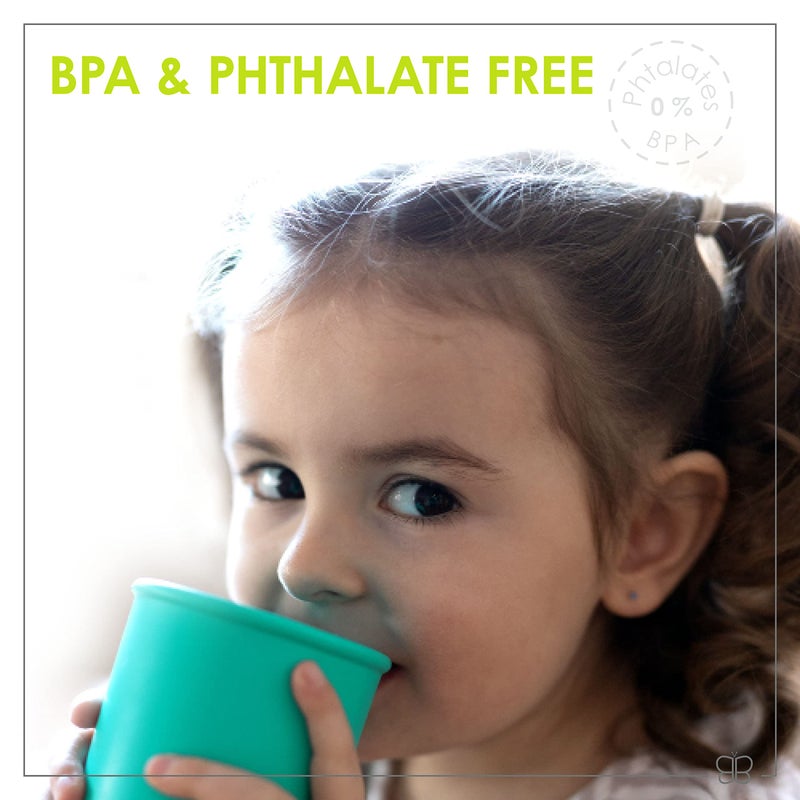 bblÃ¼v KÃ¼p Silicone Toddler Straw Sippy Cup - 4-in-1 Durable Spill Proof Cups for Kids, Travel Transition Training Cups for Babies, Includes Food Grade Lid and Straw - (Aqua) - Image 4