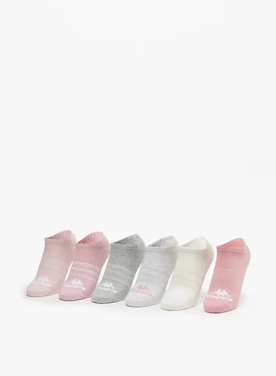 Kappa Women's Logo Print Ankle Length Socks - Set of 6