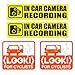 Tagsignlogy Combo Pack Look for Cyclists Transparent UV WeatherProof Clear Stickers in Car Camera Recording Dash Cam on Board Video Security Waterproof Vinyl Sticker Yellow - Image 2