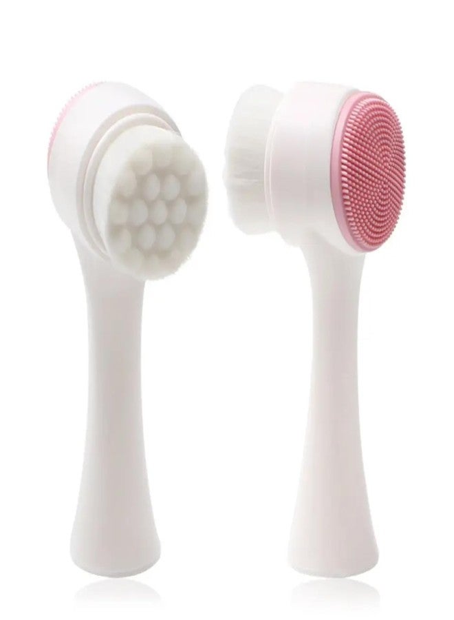 CAPSEA Double Side Face Wash Brush - Manual Facial Cleansing, Silicon Face Brush for Cleaning 1 Pcs Double Side Skin Care Facial Cleaning Brush, Manual Dual Face Wash Brush for Deep Massaging - Image 1