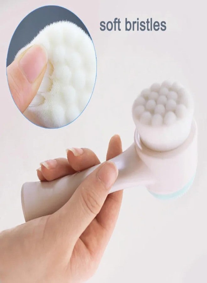 CAPSEA Double Side Face Wash Brush - Manual Facial Cleansing, Silicon Face Brush for Cleaning 1 Pcs Double Side Skin Care Facial Cleaning Brush, Manual Dual Face Wash Brush for Deep Massaging - Image 2