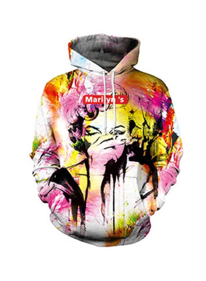 Loquat Graffiti Marilyn Monroe 3D Print Pullover Hoodie  - Image 1