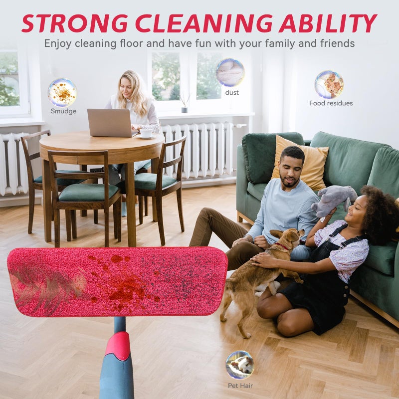 BeiLan Replacement Microfiber Mop Pad for Rubbermaid Reveal Spray Mop - 8 Pack 16.5" Wet & Dry Floor Cleaning Refills Reusable Fit for Any Microfiber Reveal Flat Mop - Image 5