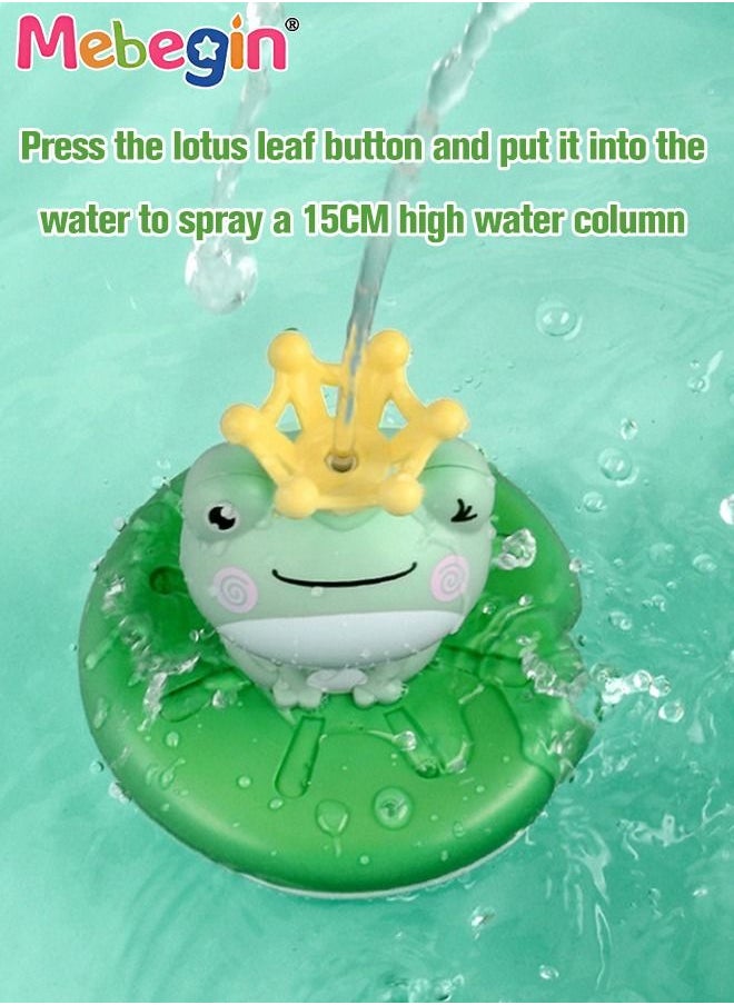 MEBEGIN - Electric Baby Bath Frog Toy,Spray Water Spraying Squirt Toy 4 in 1 Bathtub Bath Toy for Infants Babies Toddlers Sprinkler Bath Toys - Image 1