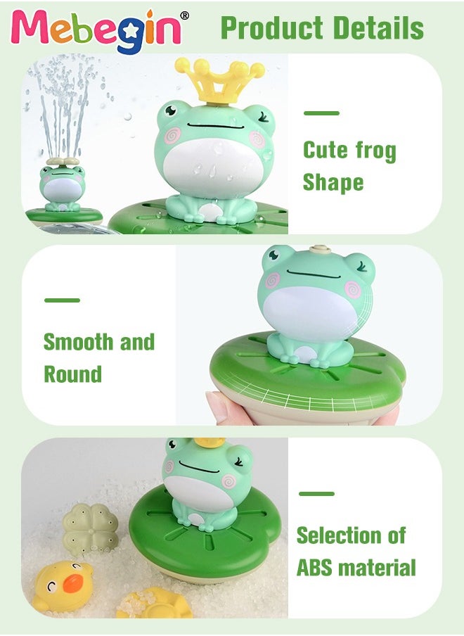 MEBEGIN - Electric Baby Bath Frog Toy,Spray Water Spraying Squirt Toy 4 in 1 Bathtub Bath Toy for Infants Babies Toddlers Sprinkler Bath Toys - Image 1