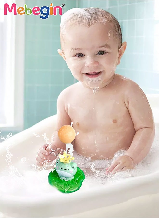 MEBEGIN - Electric Baby Bath Frog Toy,Spray Water Spraying Squirt Toy 4 in 1 Bathtub Bath Toy for Infants Babies Toddlers Sprinkler Bath Toys - Image 1
