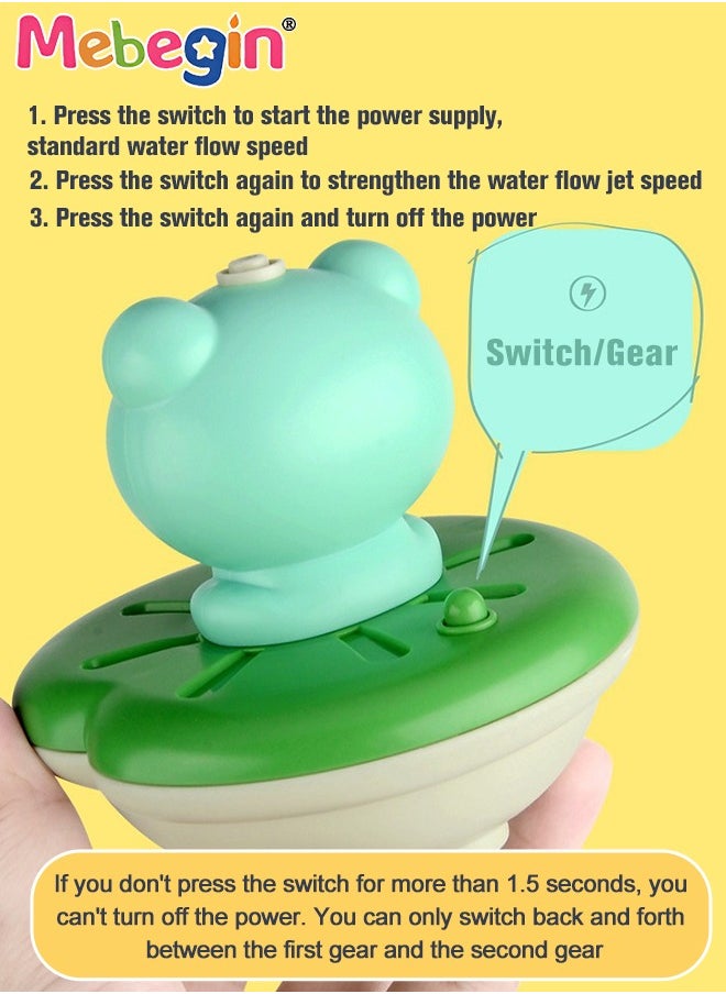 MEBEGIN - Electric Baby Bath Frog Toy,Spray Water Spraying Squirt Toy 4 in 1 Bathtub Bath Toy for Infants Babies Toddlers Sprinkler Bath Toys - Image 1