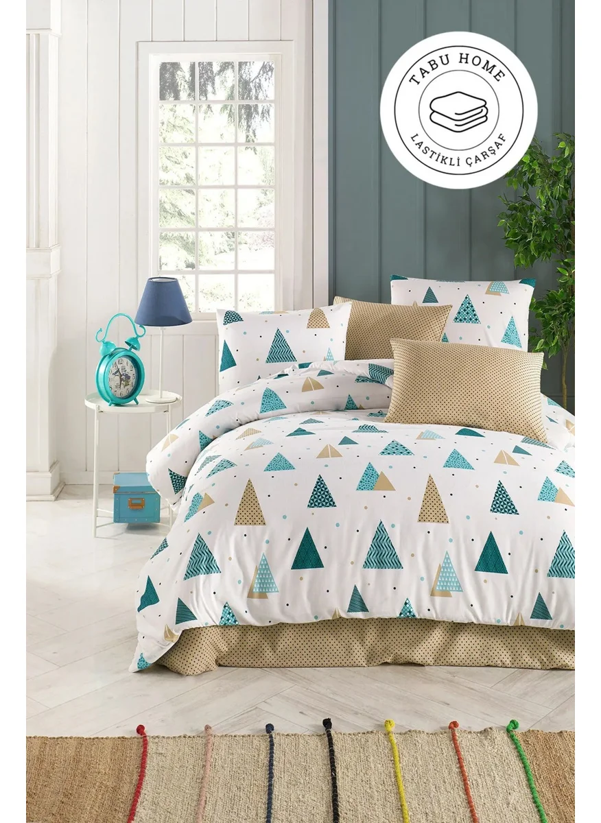 Tabu Home Polka Dot Single Duvet Cover Set with Elastic Sheets